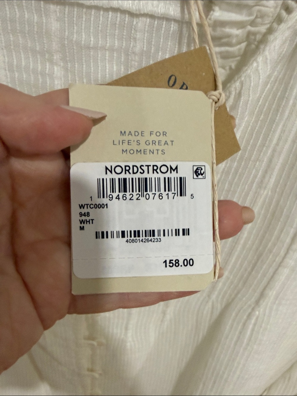 Faherty Ivory Ruffled Button-Front Blouse - Picture 5 of 7
